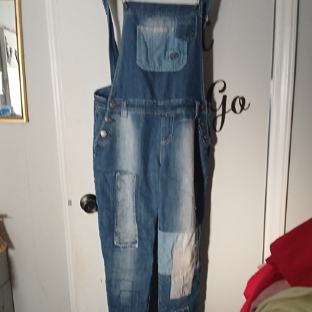 Rue21 Womens Blue Denim Relaxed Overalls